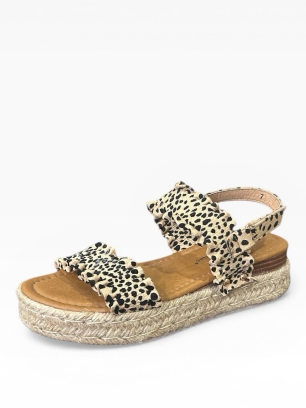 Pierre Dumas Women’s Cheetah Animal Print Espadrille Platform Sandals Size 7